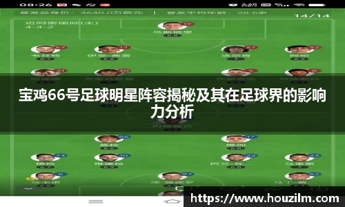 宝鸡66号足球明星阵容揭秘及其在足球界的影响力分析